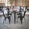 Flash Furniture 36 SQ Table Black Umbrella Top/Black Steel Frame JJ-T14619-90-BKBK-GG - alternate 8